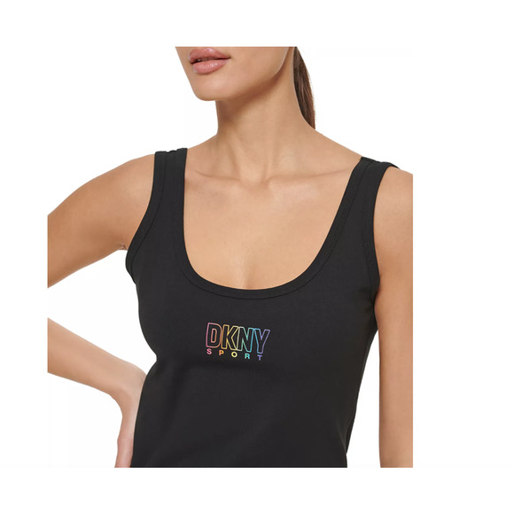 DKNY SPORT Pride Rainbow Black Logo Tank Dress NWT - Picture 7 of 7